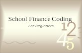 School Finance Coding For Beginners. Account Code Structure XXX-xx-xxxx-xx-xxx-x-xx-xxx.