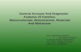 General Account And Diagnostic Features Of Families: Ranunculaceae, Brassicaceae, Rutaceae And Malvaceae Mrs. Inderveena Sharma Associate Professor In.