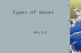 Types of Waves Mrs. B-Z. 1. Define Wave A wave is a disturbance that carries energy though matter or space.