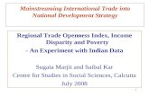 1 Mainstreaming International Trade into National Development Strategy Regional Trade Openness Index, Income Disparity and Poverty - An Experiment with.