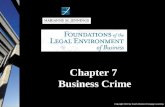 Copyright 2010 by South-Western/Cengage Learning Chapter 7 Business Crime.