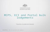 MIPS, ECI and Portal bulk lodgements Transition to preferred channels UNCLASSIFIED – MIPS, ECI and Portal bulk lodgements 1.
