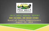 2013-2014 ANNUAL REPORT MANY CULTURES, ONE BRIGHT FUTURE! Board of County Commissioners August 19, 2014.