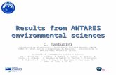 Results from ANTARES environmental sciences C. Tamburini Laboratoire de Microbiologie, Géochimie et Ecologie Marines (LMGEM, UMR6117), INSU, Centre d’Océanologie.