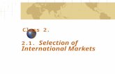 2.1. Selection of International Markets Class 2..
