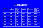 JEOPARDY! Inflation Labor(No) Jobs… Math! Alex Trabeconomics GDP and the flow of spending and income. 100 200 300 400 500.