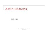 Articulations BIO 238 Copyright 2010, John Wiley & Sons, Inc.