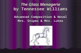 The Glass Menagerie by Tennessee Williams Advanced Composition & Novel Mrs. Snipes & Mrs. Lutes.