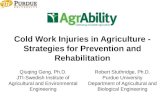 Cold Work Injuries in Agriculture - Strategies for Prevention and Rehabilitation.