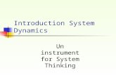 Introduction System Dynamics Un instrument for System Thinking.