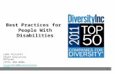 1 Best Practices for People With Disabilities Luke Visconti Chief Executive Officer (973) 494-0502 lvisconti@DiversityInc.com.