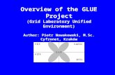 Overview of the GLUE Project (Grid Laboratory Unified Environment) Author: Piotr Nowakowski, M.Sc. Cyfronet, Kraków.