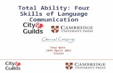 Total Ability: Four Skills of Language Communication Troy Witt 19th April 2011 Zvolen.