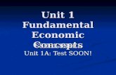 Unit 1 Fundamental Economic Concepts SSEF1-SSEF1 Unit 1A: Test SOON!