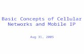 Basic Concepts of Cellular Networks and Mobile IP Aug 31, 2005.