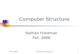 Fall, 2006Computer Strtucture1 Computer Structure Nathan Friedman Fall, 2006.