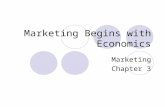 Marketing Begins with Economics Marketing Chapter 3.