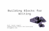 Building Blocks for Writing Prof. Sarah Liggett Communication across the Curriculum enligg@lsu.edu.