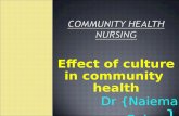 Effect of culture in community health Dr {Naiema Gaber }