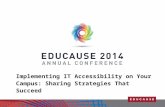 Implementing IT Accessibility on Your Campus: Sharing Strategies That Succeed.