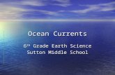Ocean Currents 6 th Grade Earth Science Sutton Middle School.