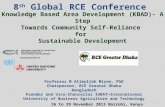 8 th Global RCE Conference 26 to 29 November 2013 Nairobi, Kenya Professor M Alimullah Miyan, PhD Chairperson, RCE Greater Dhaka Bangladesh Founder and.