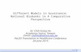 Different Models in Governance: National Biobanks in A Comparative Perspective Dr. Chih-hsing Ho Academia Sinica, Taiwan Email: chihho@sinica.edu.twchihho@sinica.edu.tw.