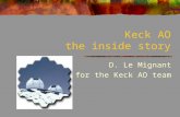 Keck AO the inside story D. Le Mignant for the Keck AO team.