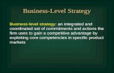 Business-Level Strategy Business-level strategy: an integrated and coordinated set of commitments and actions the firm uses to gain a competitive advantage.
