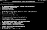 TAH Pasadena Progressivism and California's Era of Reform November 5, 2011 The Progressive Movement 1. Toward a New Politics: The Context of Progressivism.
