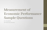Measurement of Economic Performance Sample Questions Mr. Bordelon AP Macroeconomics.