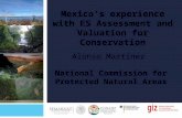Mexico‘s experience with ES Assessment and Valuation for Conservation Alonso Martínez National Commission for Protected Natural Areas.