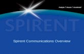 Analyze Assure Accelerate TM Spirent Communications Overview.