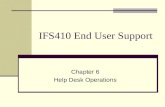 Chapter 6 Help Desk Operations IFS410 End User Support.