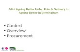 Mini Ageing Better Hubs: Role & Delivery in Ageing Better in Birmingham Context Overview Procurement.