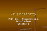 CP Chem Unit 1 Measurement & Calculations1 CP Chemistry Unit One: Measurement & Calculations (Chapter 5)