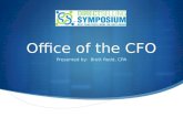 Office of the CFO Presented by: Brett Redd, CPA. Save Time and Money.