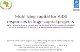 Mobilizing capital for AIDS responses in huge capital projects What opportunities are presented by the Capital Infrastructure Projects in Africa in the.
