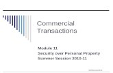 ©MNoonan2011 Commercial Transactions Module 11 Security over Personal Property Summer Session 2010-11.