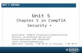 UNIT 5 SEMINAR Unit 5 Chapter 5 in CompTIA Security + Course Name – IT286-01 Introduction to Network Security Instructor – Jan McDanolds, MS, Security+