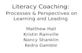Literacy Coaching: Processes & Perspectives on Learning and Leading Matthew Hall Kristin Rainville Nancy Shanklin Kedra Gamble.