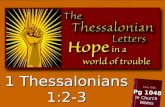 1 Thessalonians 1:2-3 Pg 1048 In Church Bibles.