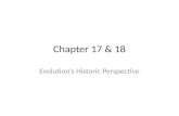 Chapter 17 & 18 Evolution’s Historic Perspective.