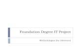 Foundation Degree IT Project Methodologies (for reference)