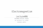 Electromagnetism Lecture#06 MUHAMMAD MATEEN YAQOOB THE UNIVERSITY OF LAHORE SARGODHA CAMPUS.