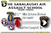 THE SABALAUSKI AIR ASSAULT SCHOOL TEAM THREE. REFRENCES TC 21-24 RAPPELLING FM 3-97.61 MILITARY MOUNTAINEERING USSOCOM 350-6 CHAPTER 5.