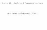 Chapter 20 - Oxidation & Reduction Reactions 20.1 Oxidation/Reduction (REDOX)