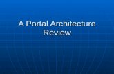 A Portal Architecture Review. Talk Overview Portal architectures Portal architectures JSR 168 review JSR 168 review A motivating example A motivating.