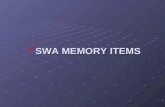 SWA MEMORY ITEMS SWA MEMORY ITEMS. What are the two memory items for resetting tripped circuit breakers? A tripped circuit breaker may only be reset once.
