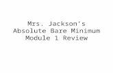 Mrs. Jackson’s Absolute Bare Minimum Module 1 Review.